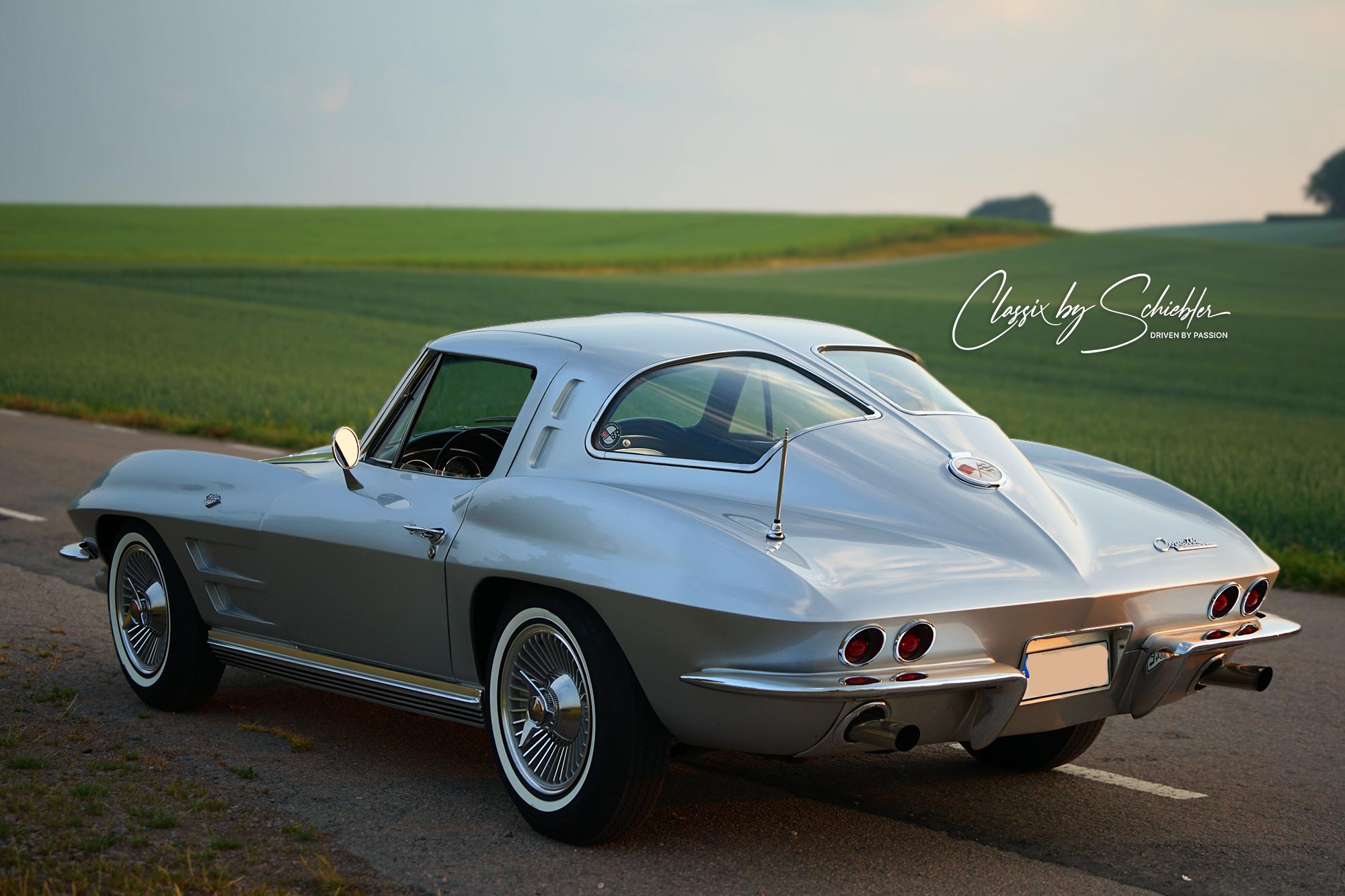 Modellino Auto Corvette Stingray 1963 Scala 1:34-39 - Onwomania, Veicolo In Miniatura Pressofuso Nero, Con Licenza Ufficiale